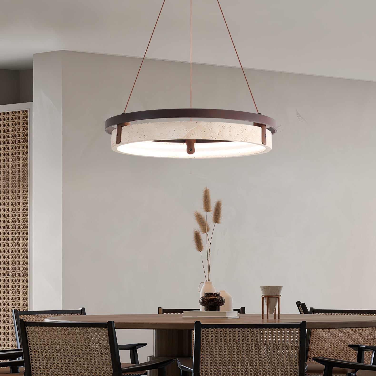 WOW Orbit Travertine Pendant Light