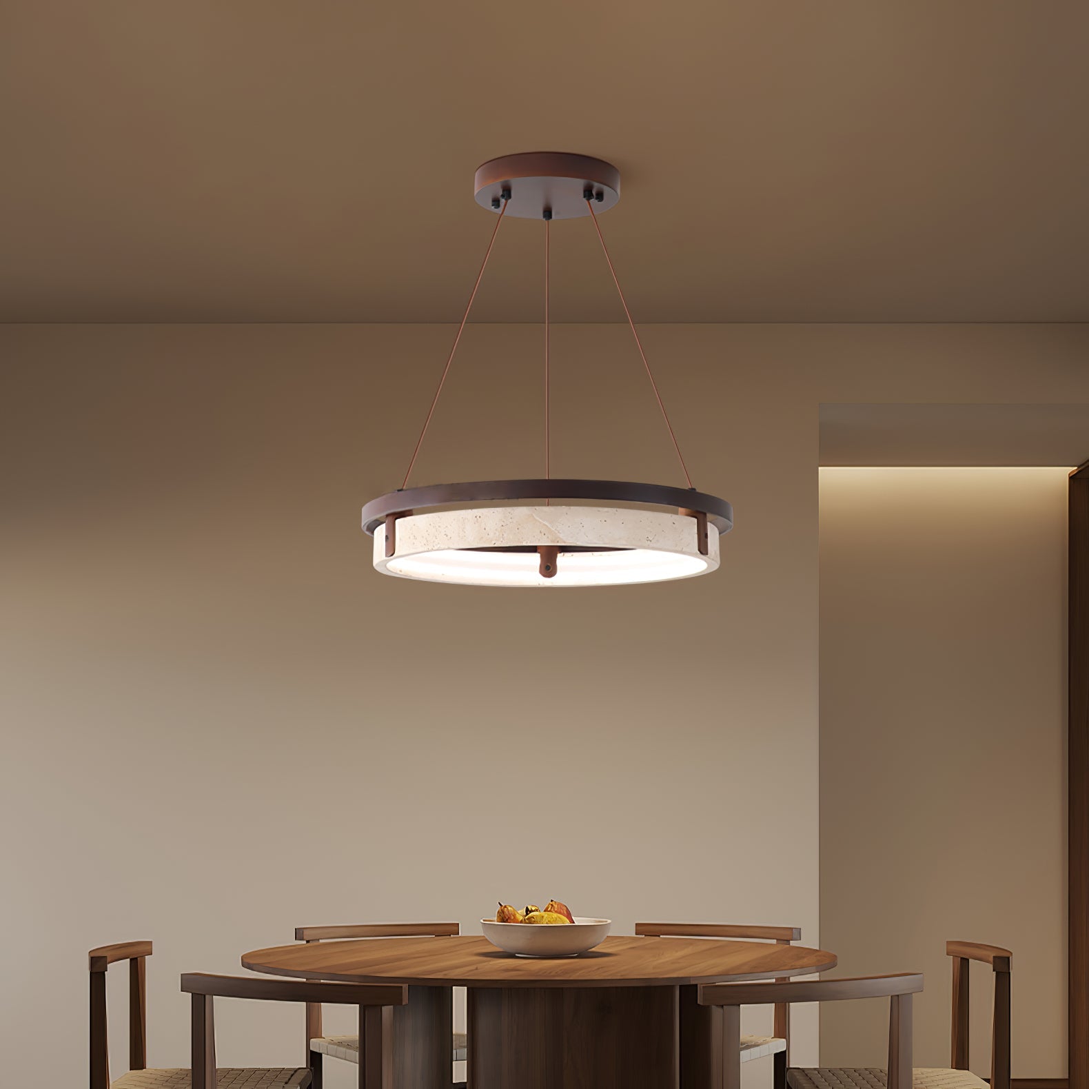 WOW Orbit Travertine Pendant Light