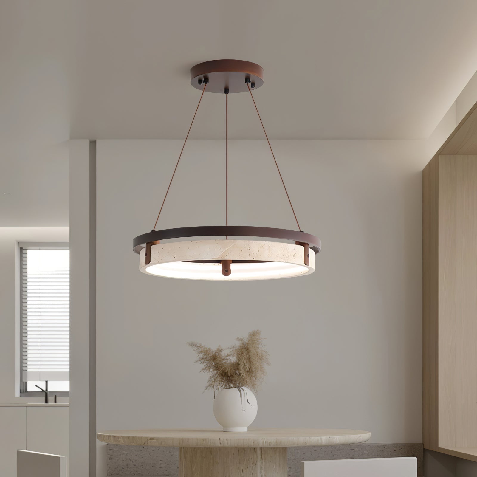 WOW Orbit Travertine Pendant Light