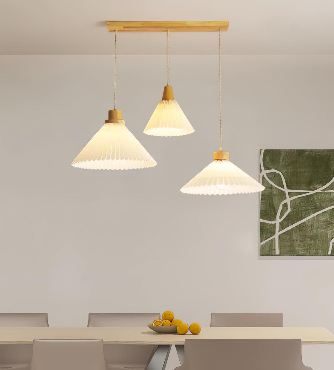 WOW Pleated Wooden Pendant Light