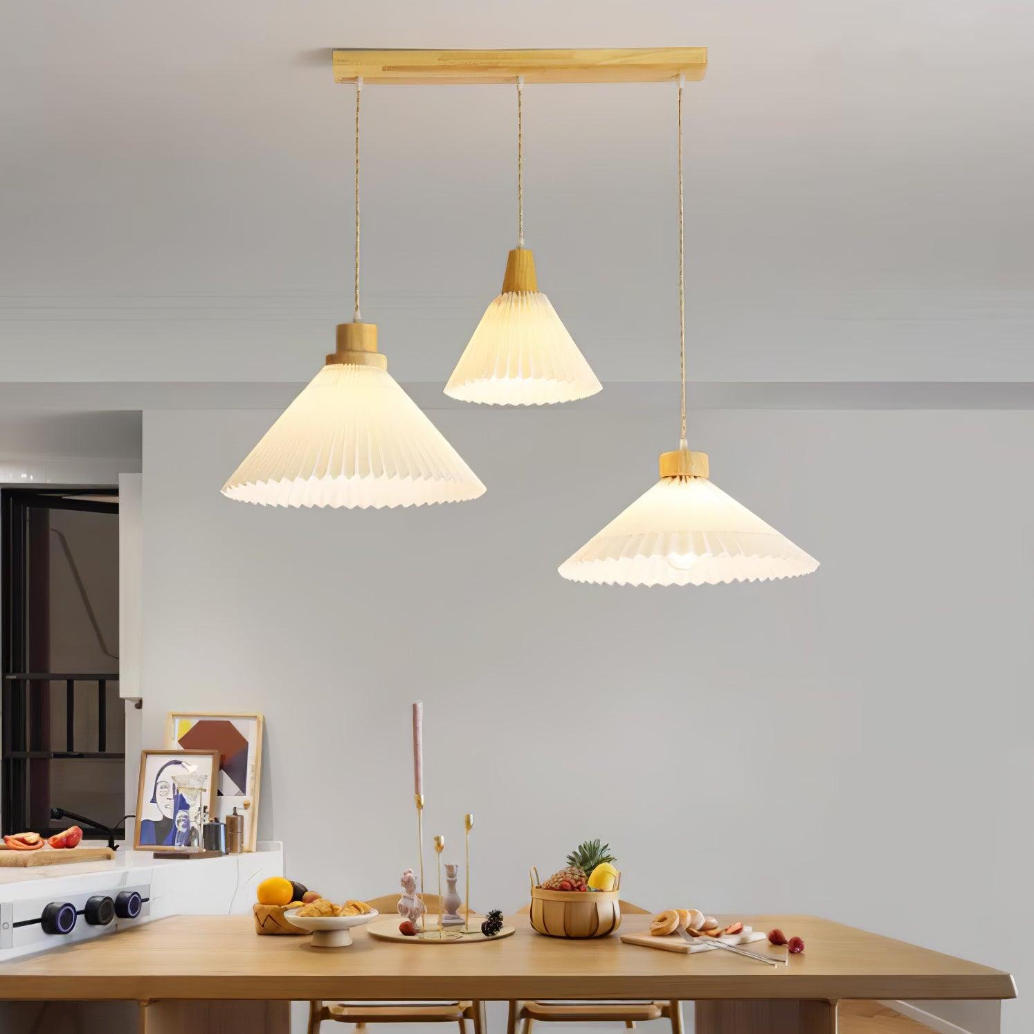 WOW Pleated Wooden Pendant Light