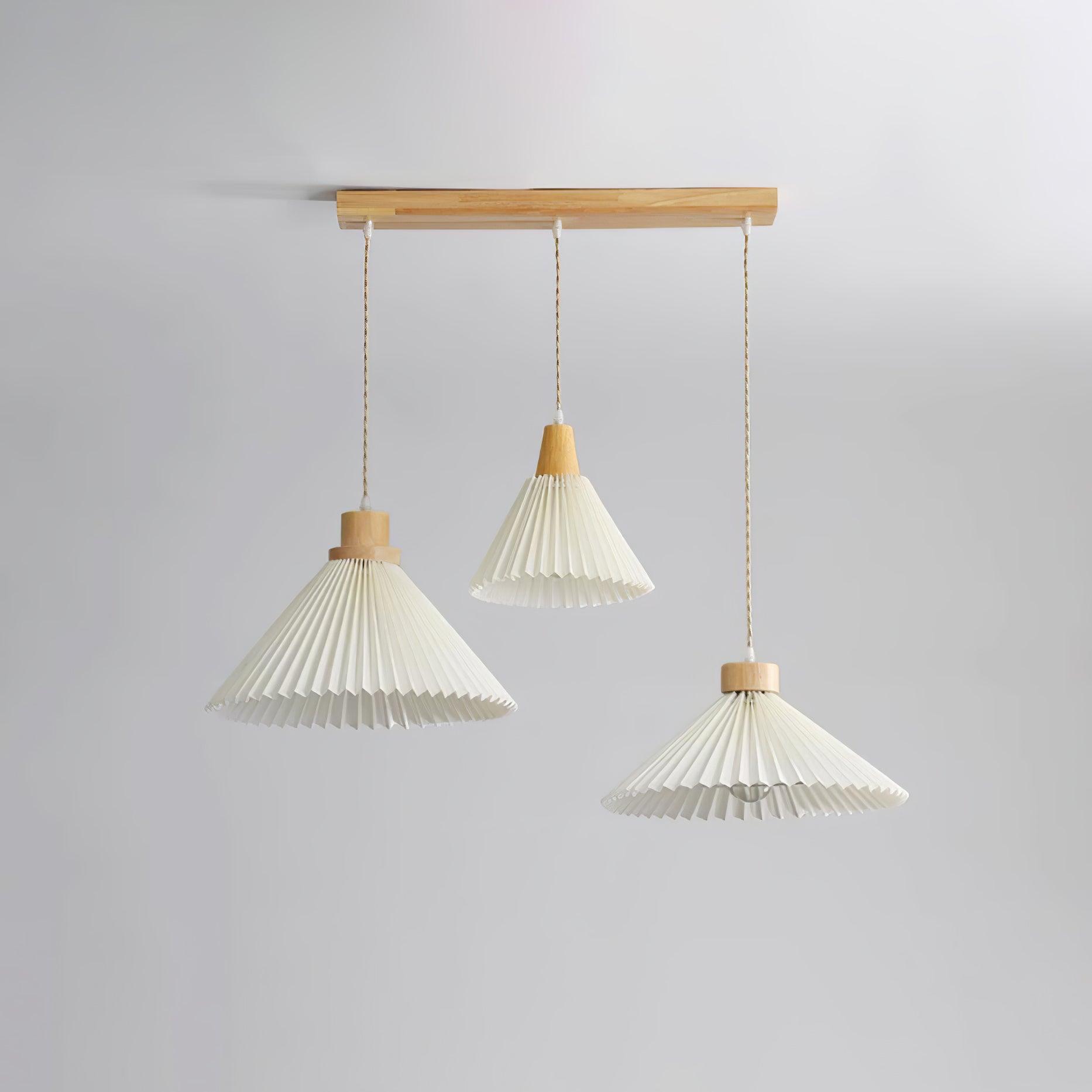 WOW Pleated Wooden Pendant Light