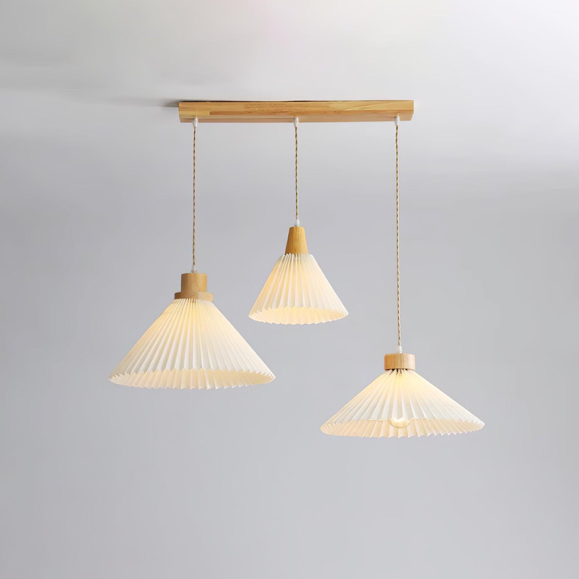 WOW Pleated Wooden Pendant Light