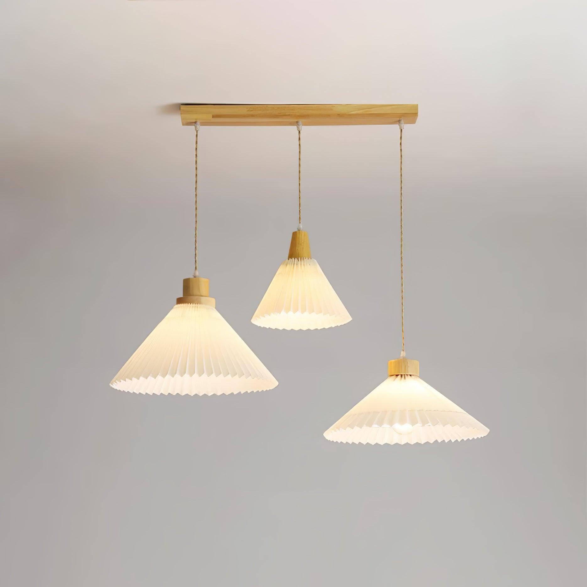 WOW Pleated Wooden Pendant Light