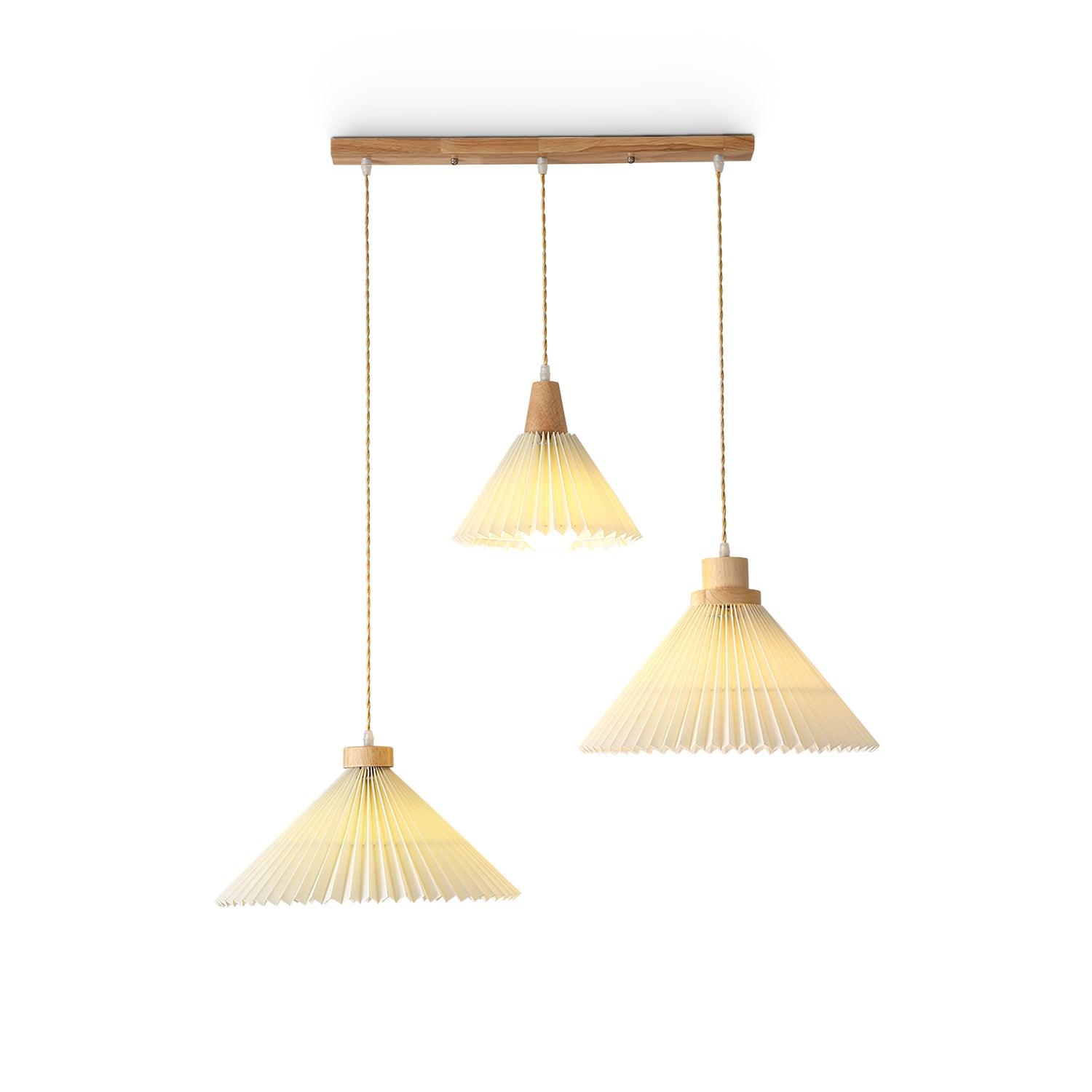 WOW Pleated Wooden Pendant Light