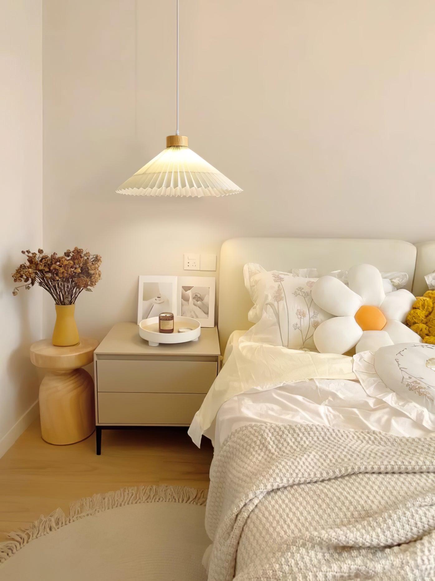 WOW Pleated Wooden Pendant Light