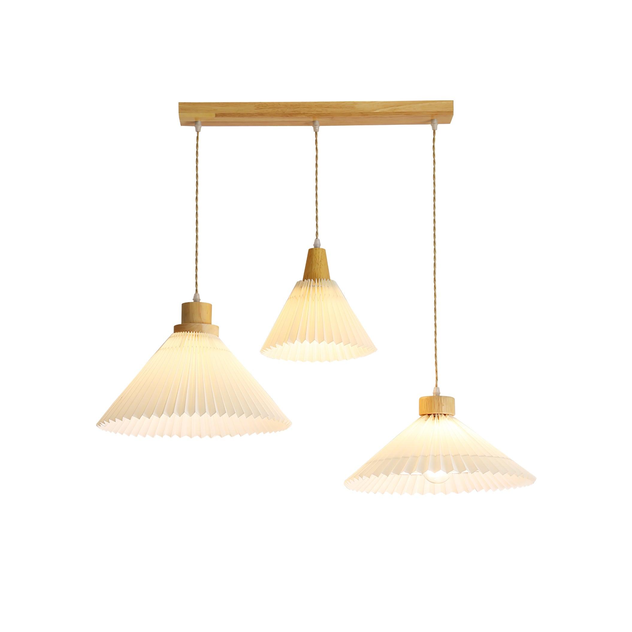 WOW Pleated Wooden Pendant Light