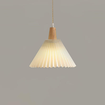 WOW Pleated Wooden Pendant Light