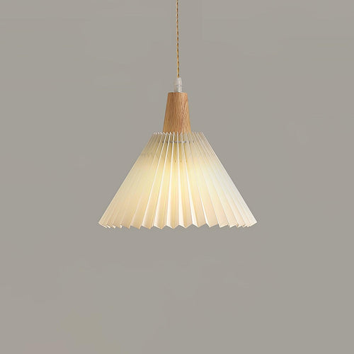 WOW Pleated Wooden Pendant Light