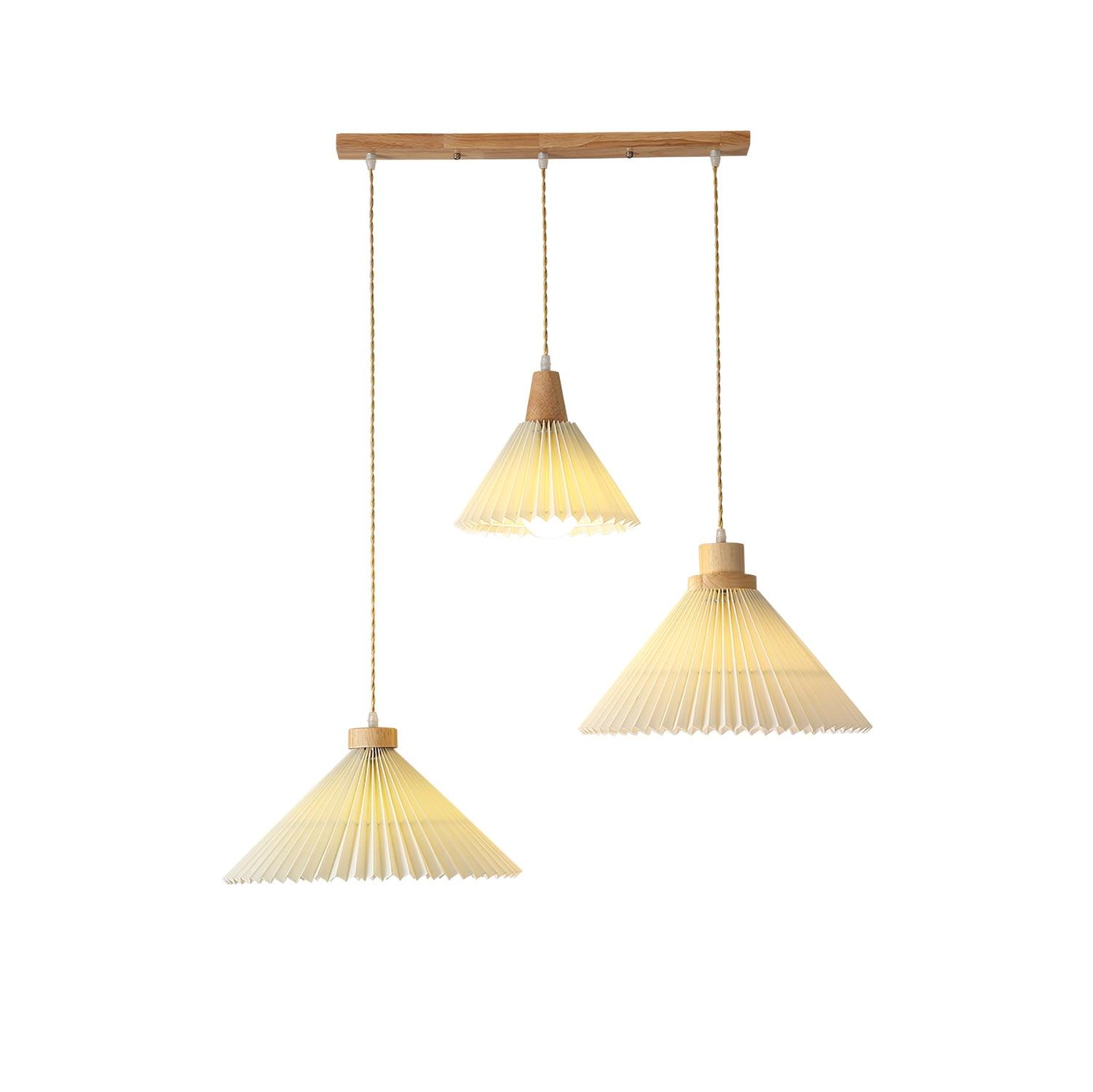 WOW Pleated Wooden Pendant Light