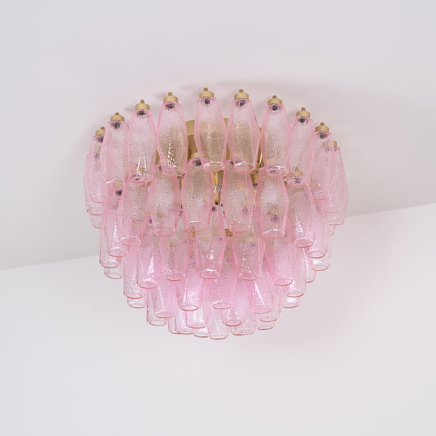 WOW Poliedri Murano Pink Ceiling Light