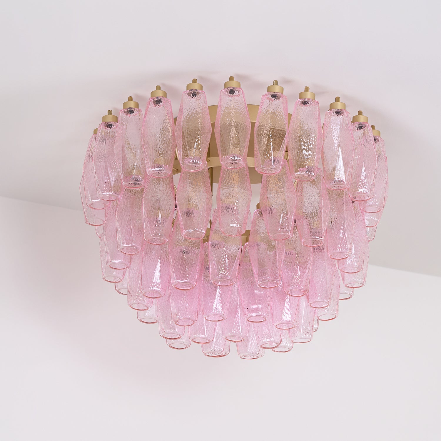WOW Poliedri Murano Pink Ceiling Light