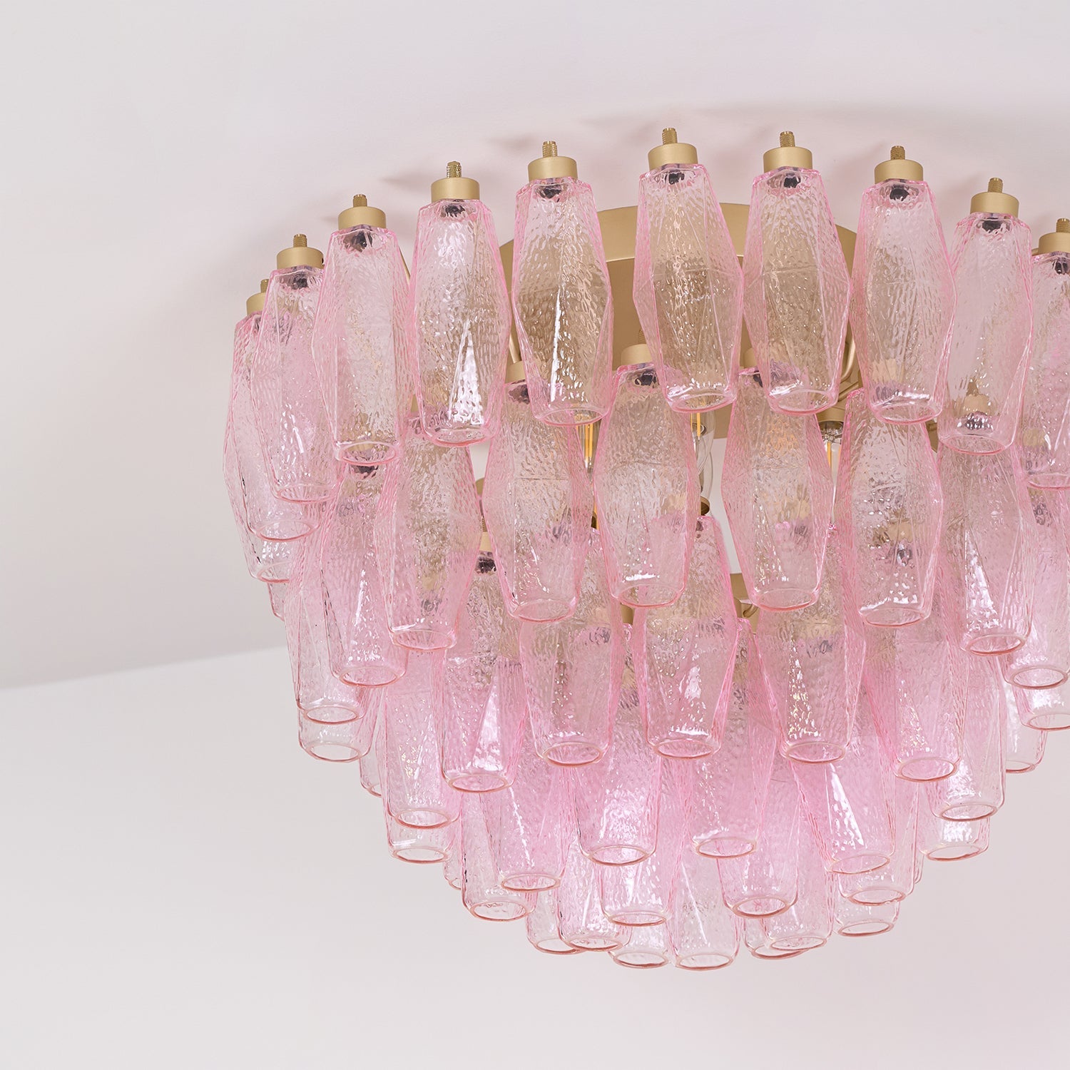 WOW Poliedri Murano Pink Ceiling Light