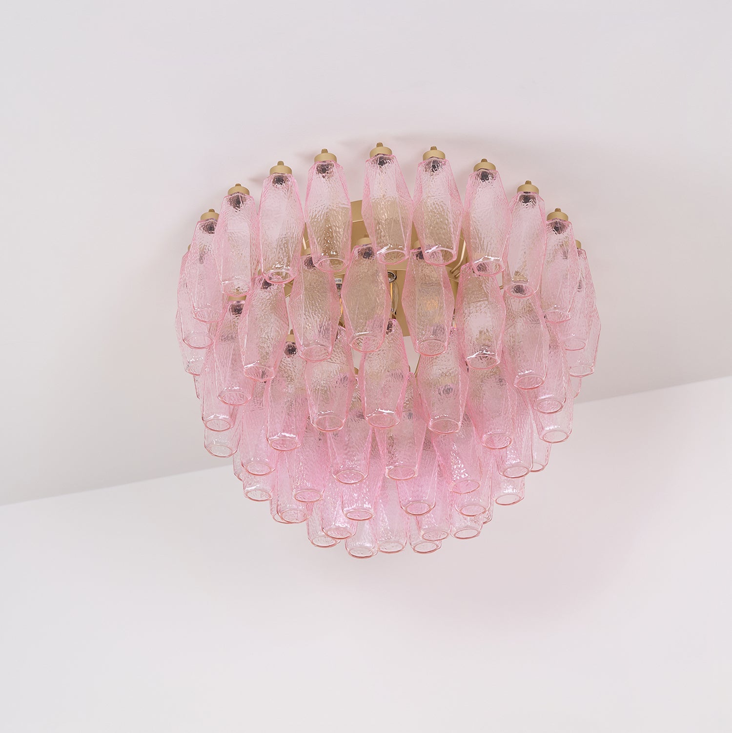 WOW Poliedri Murano Pink Ceiling Light