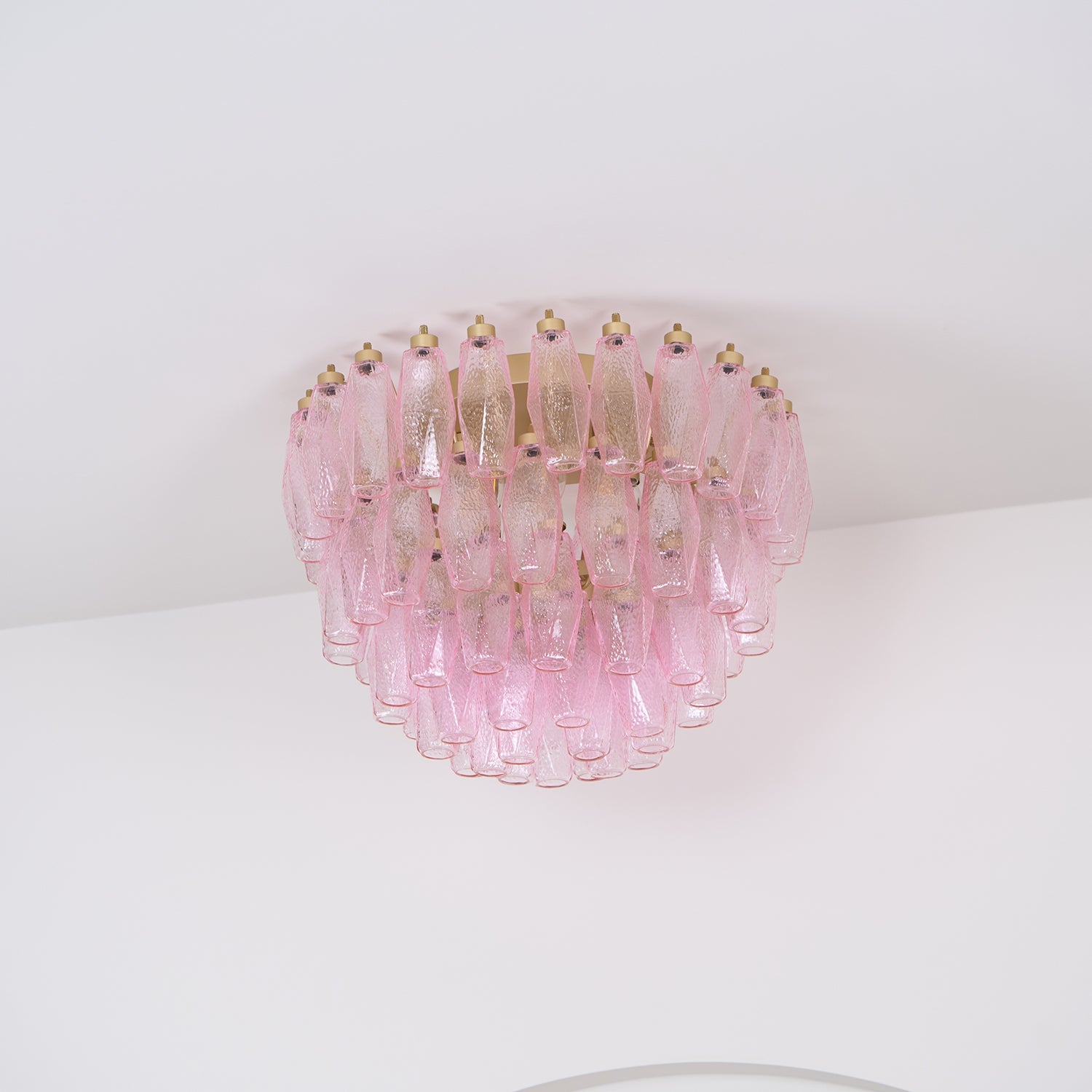 WOW Poliedri Murano Pink Ceiling Light