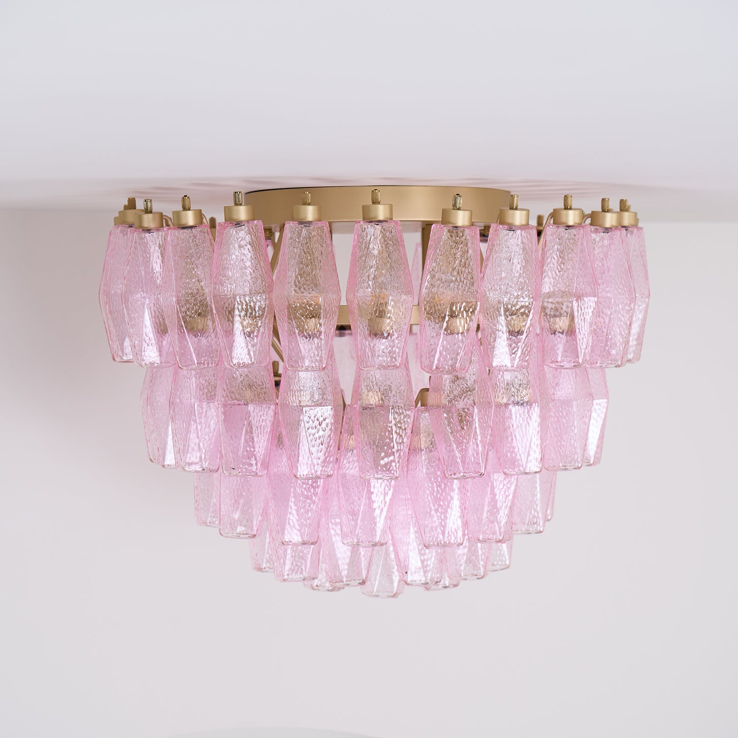 WOW Poliedri Murano Pink Ceiling Light