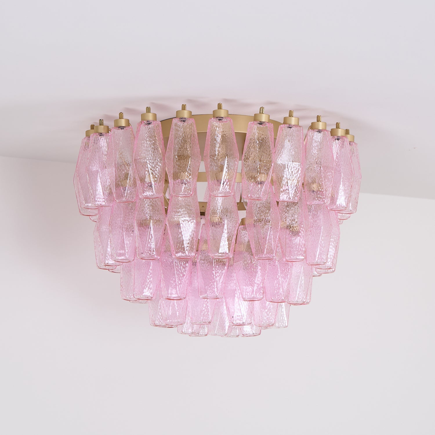 WOW Poliedri Murano Pink Ceiling Light