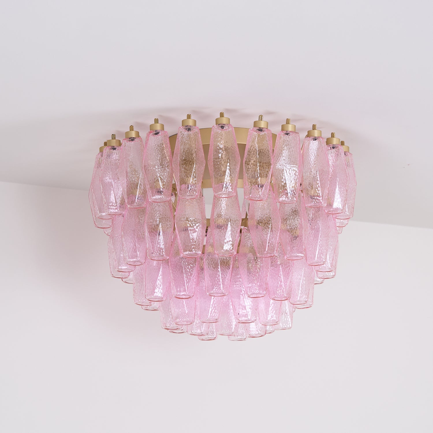 WOW Poliedri Murano Pink Ceiling Light