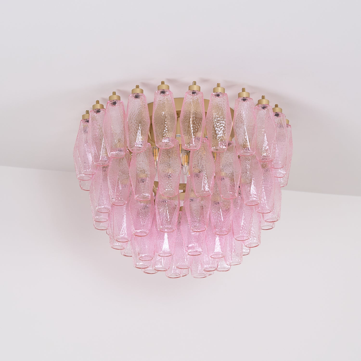 WOW Poliedri Murano Pink Ceiling Light