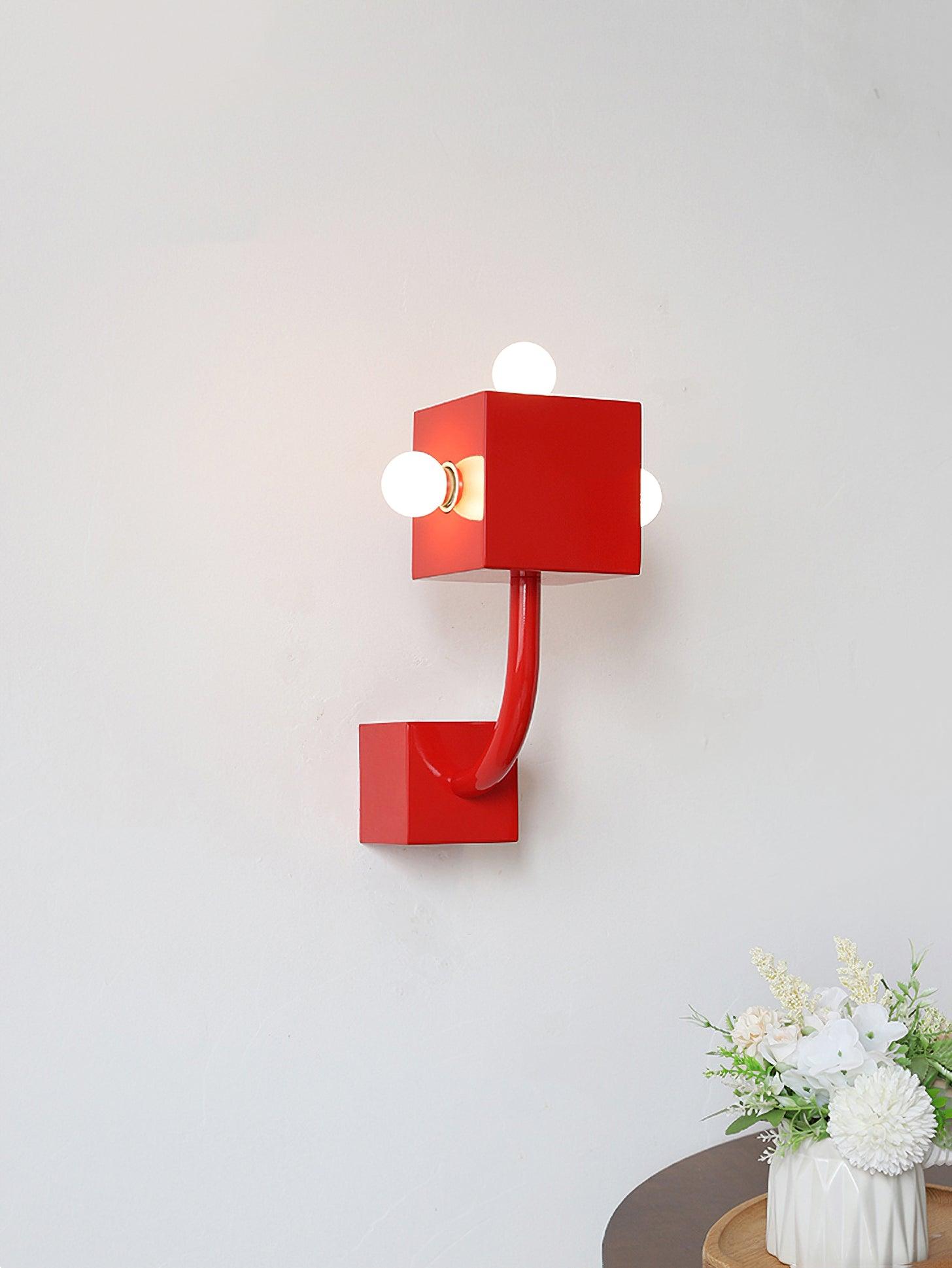 WOW Red Cube Wall Lamp