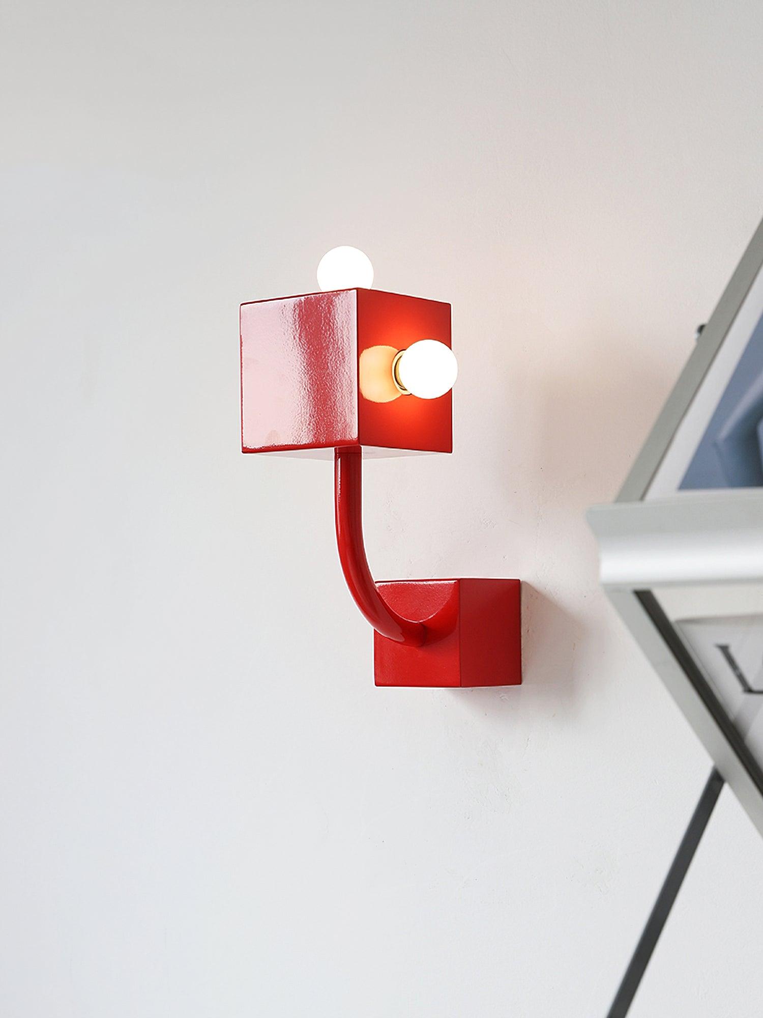 WOW Red Cube Wall Lamp