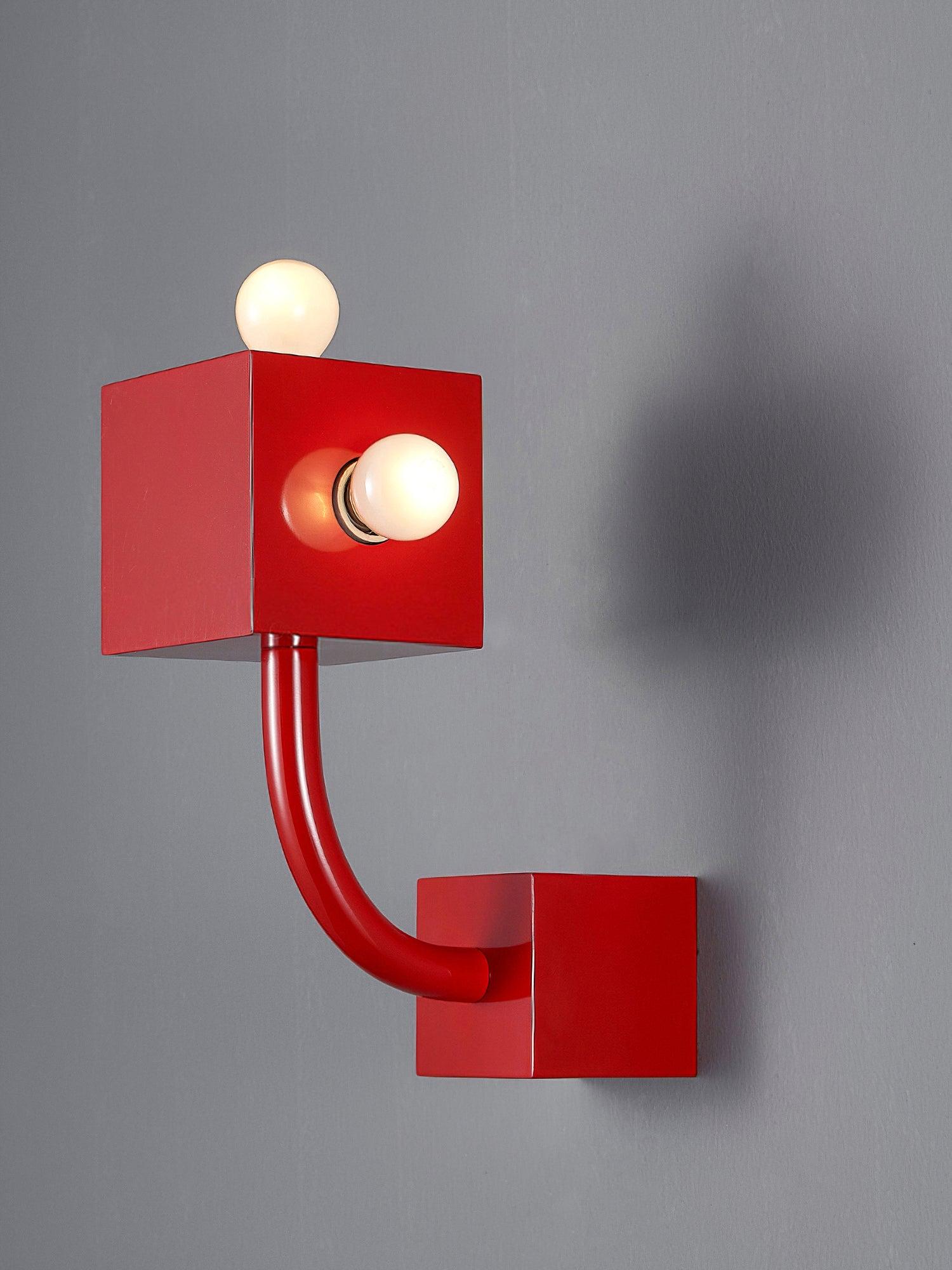 WOW Red Cube Wall Lamp