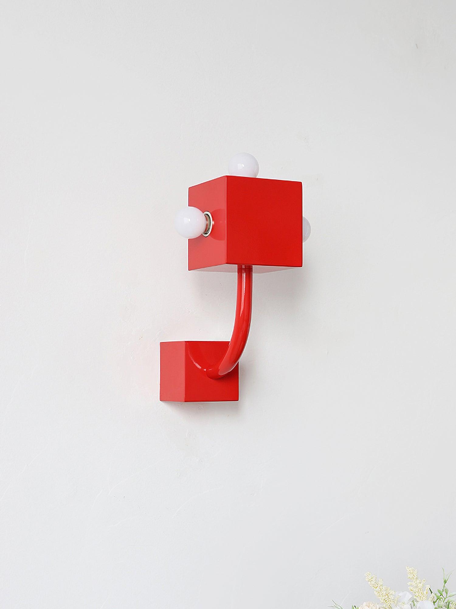 WOW Red Cube Wall Lamp