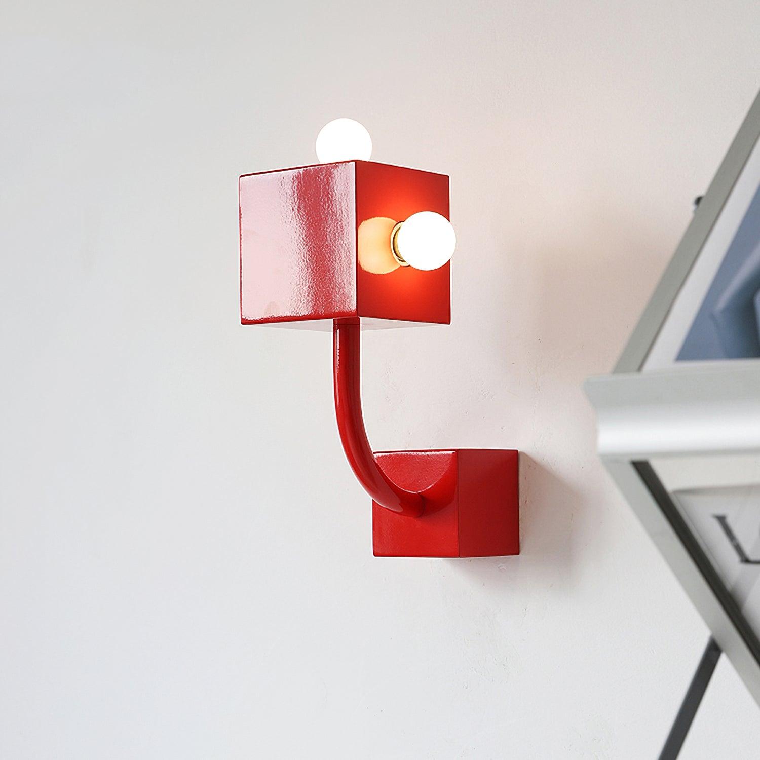 WOW Red Cube Wall Lamp