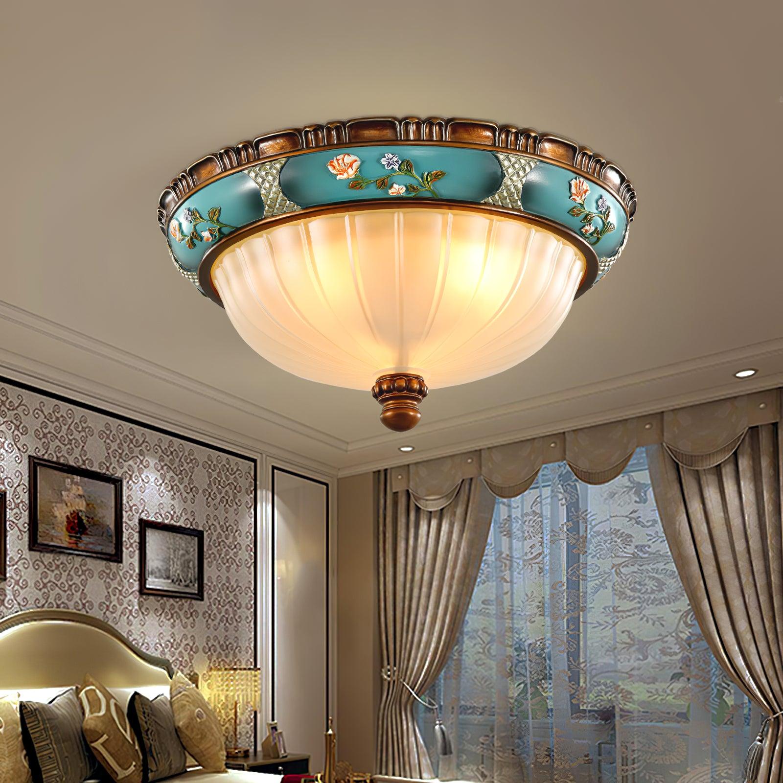 WOW Retro Floral Resin Recessed Ceiling Light
