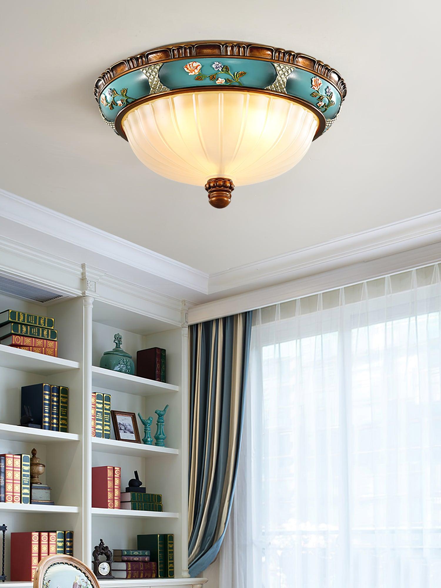 WOW Retro Floral Resin Recessed Ceiling Light