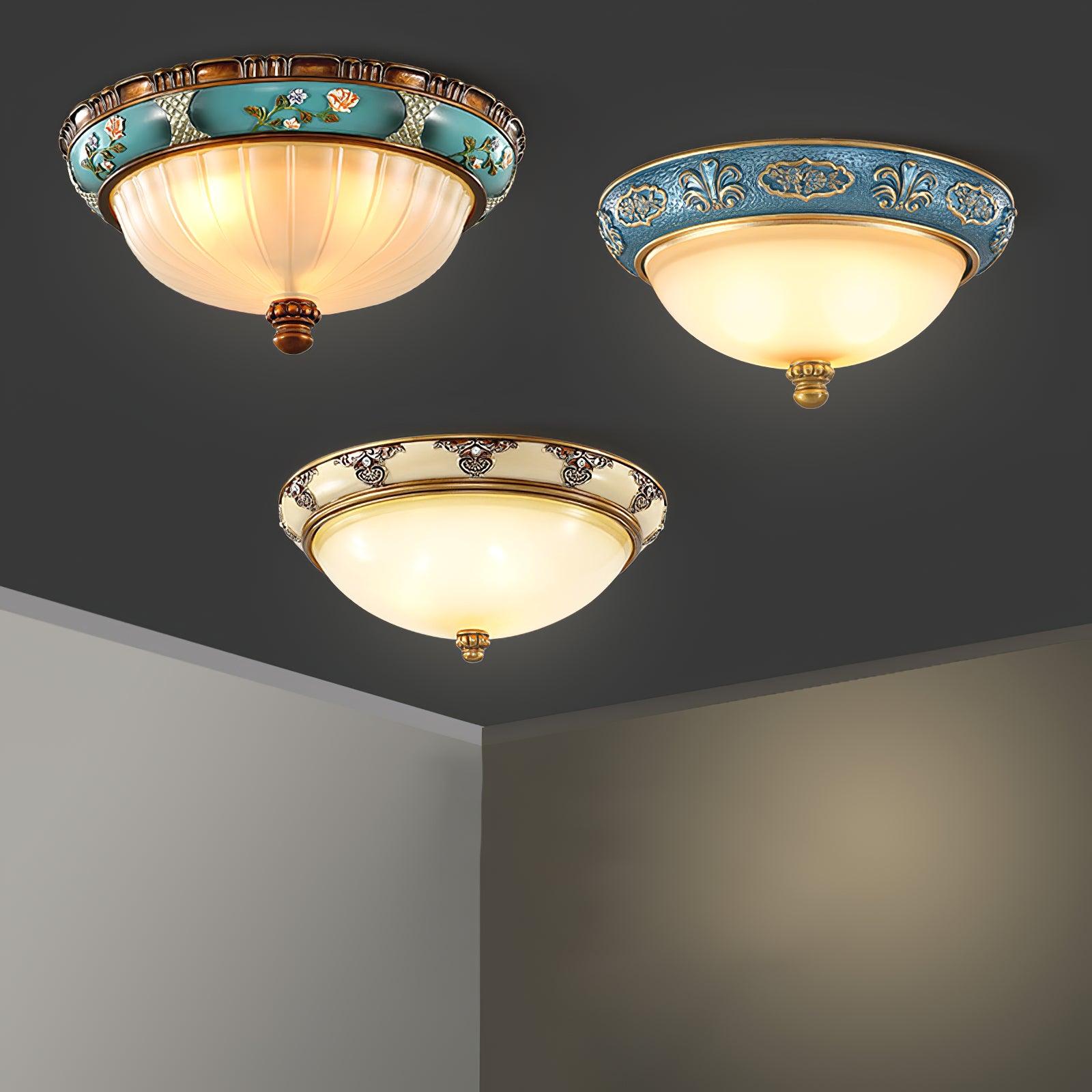 WOW Retro Floral Resin Recessed Ceiling Light