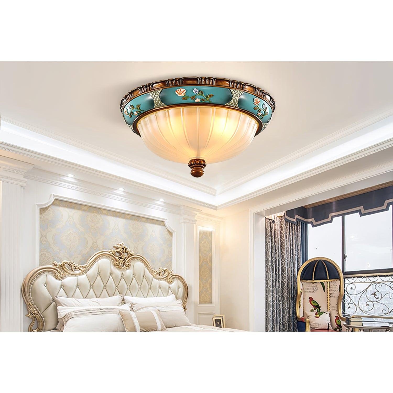 WOW Retro Floral Resin Recessed Ceiling Light
