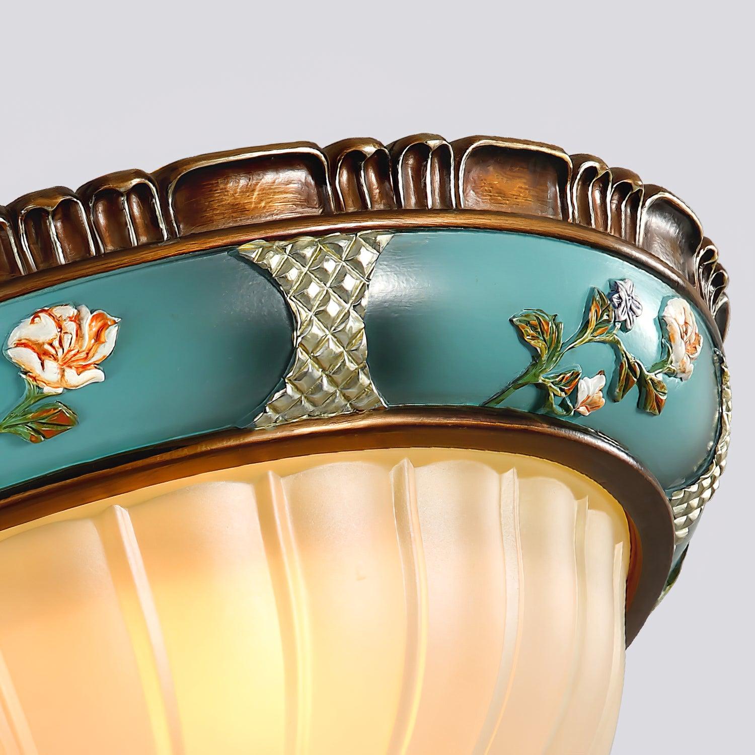 WOW Retro Floral Resin Recessed Ceiling Light