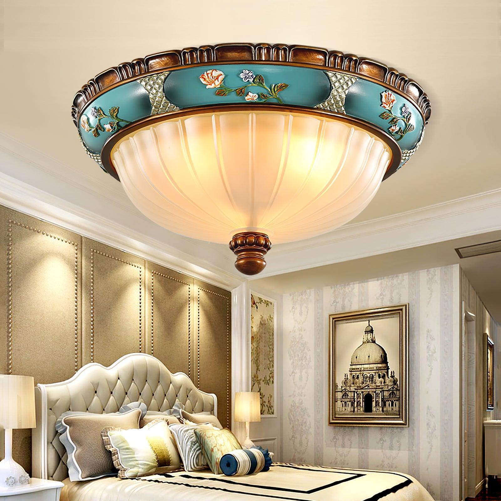 WOW Retro Floral Resin Recessed Ceiling Light