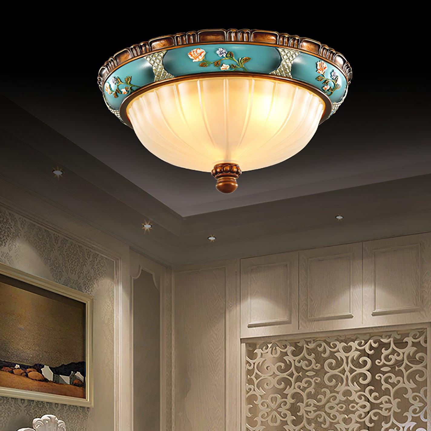 WOW Retro Floral Resin Recessed Ceiling Light