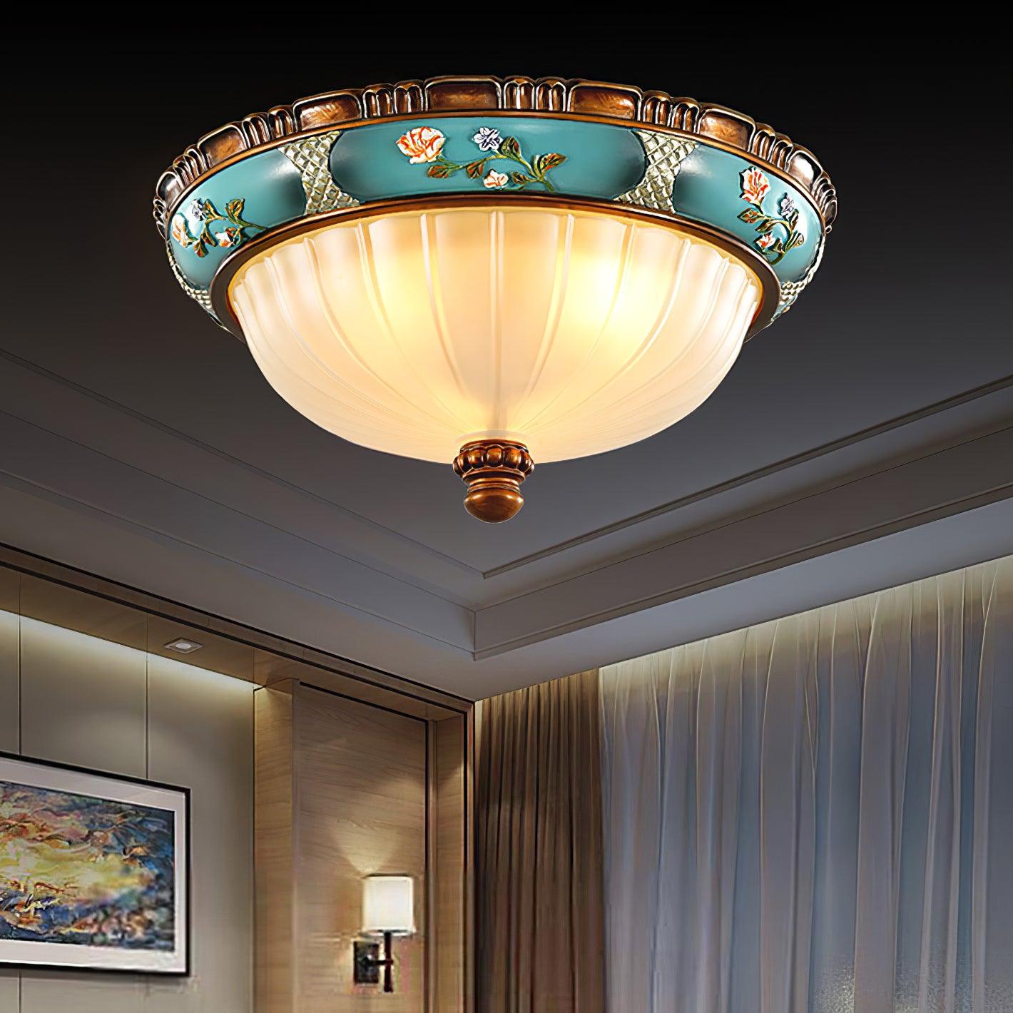 WOW Retro Floral Resin Recessed Ceiling Light