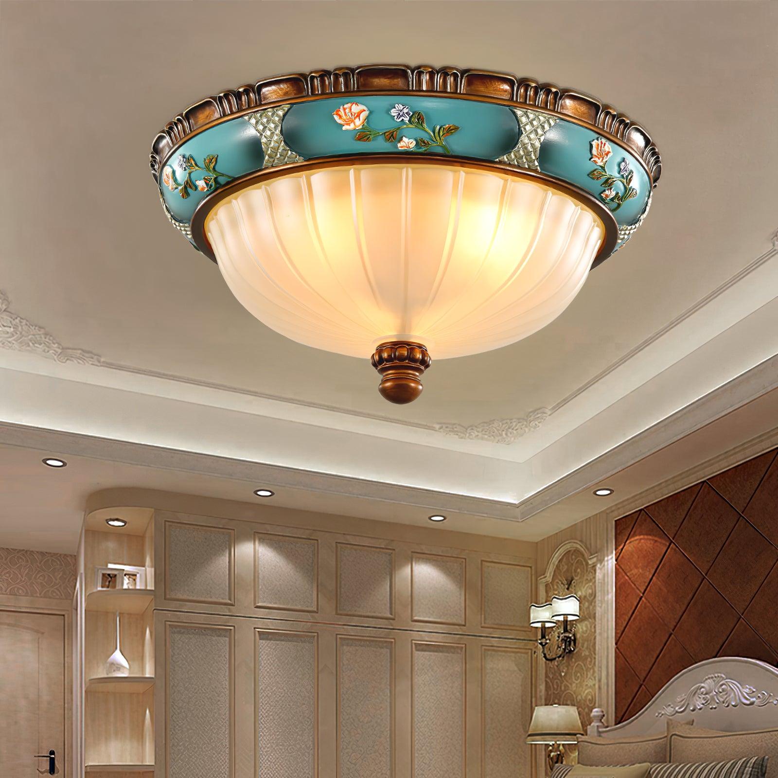 WOW Retro Floral Resin Recessed Ceiling Light