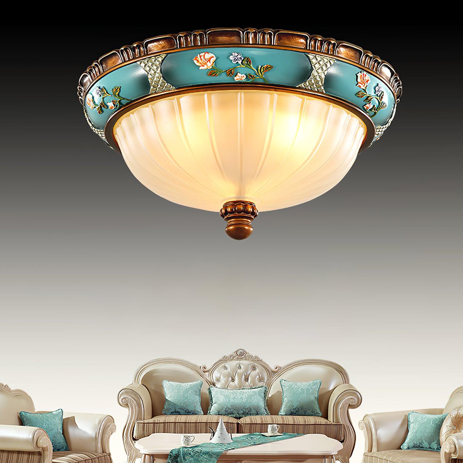WOW Retro Floral Resin Recessed Ceiling Light