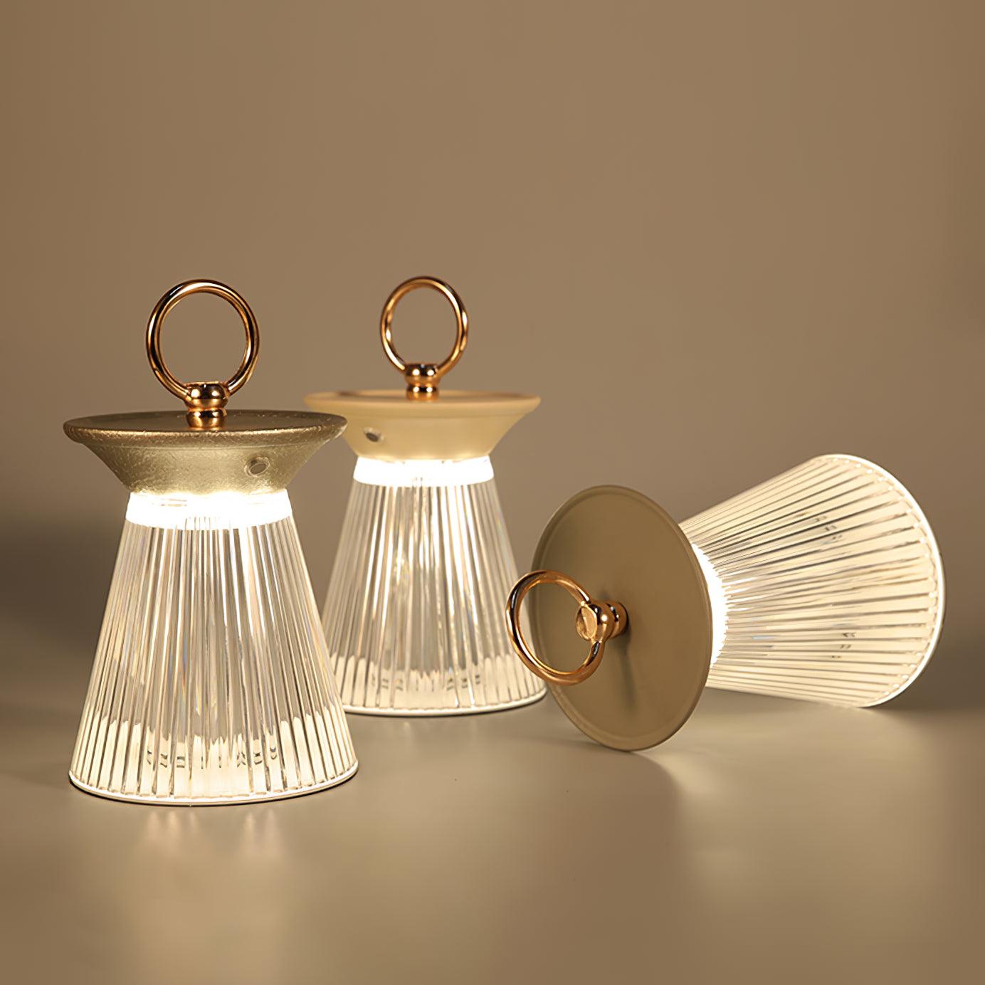 WOW Ribbed Acrylic Built-in Battery Table Lamp