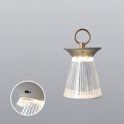 WOW Ribbed Acrylic Built-in Battery Table Lamp