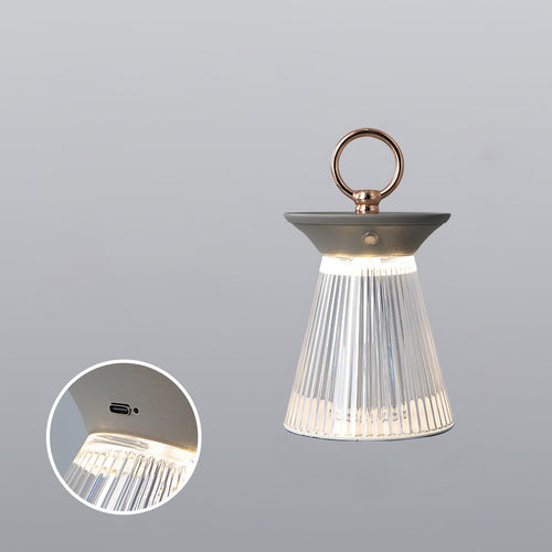 WOW Ribbed Acrylic Built-in Battery Table Lamp