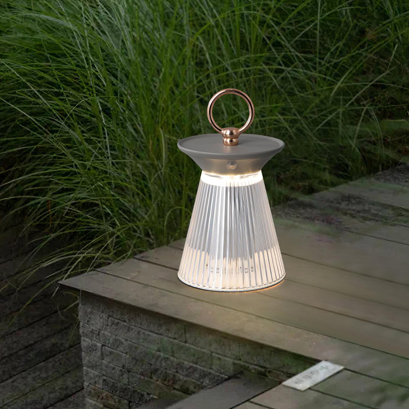 WOW Ribbed Acrylic Built-in Battery Table Lamp