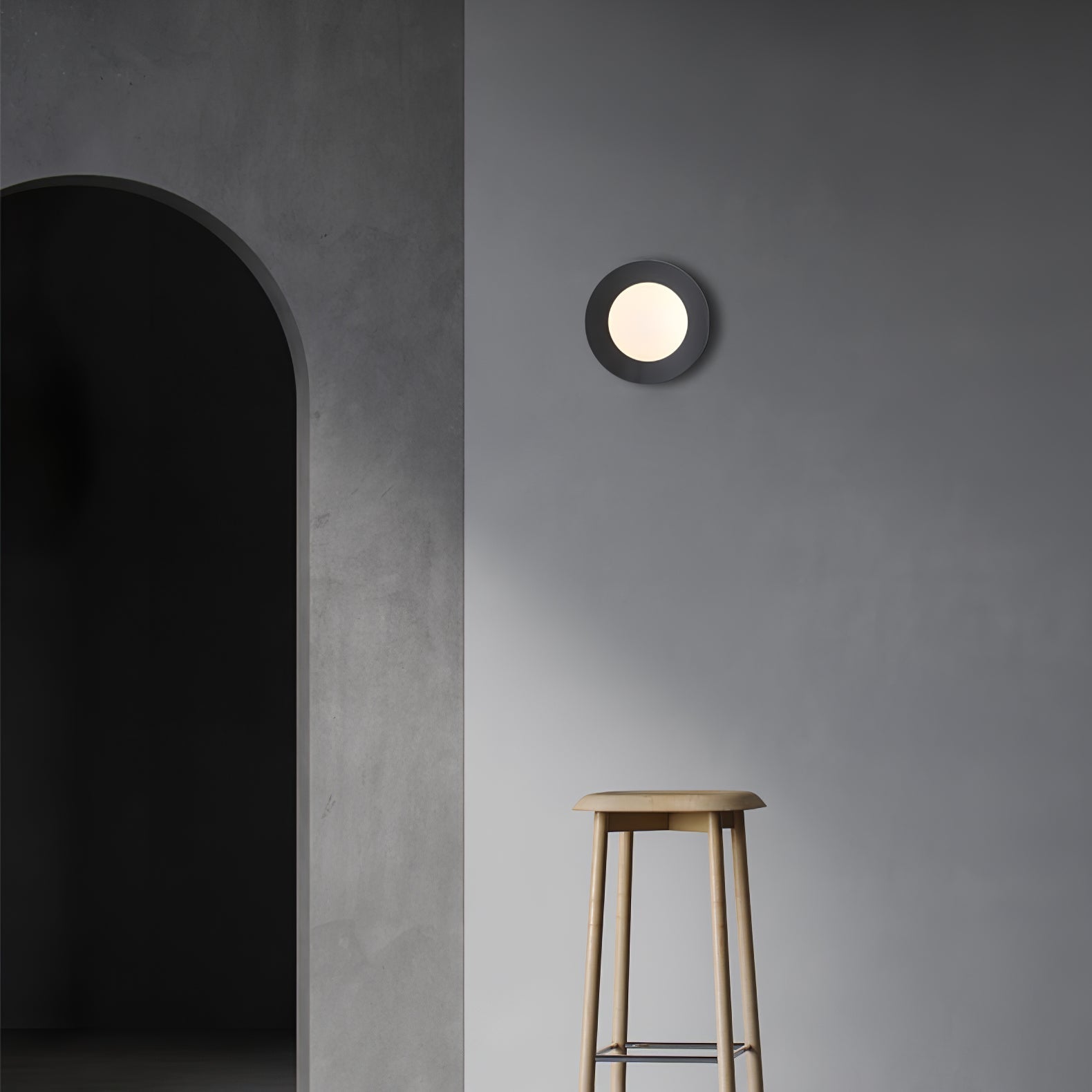 WOW Round Glass Art Wall Lamp