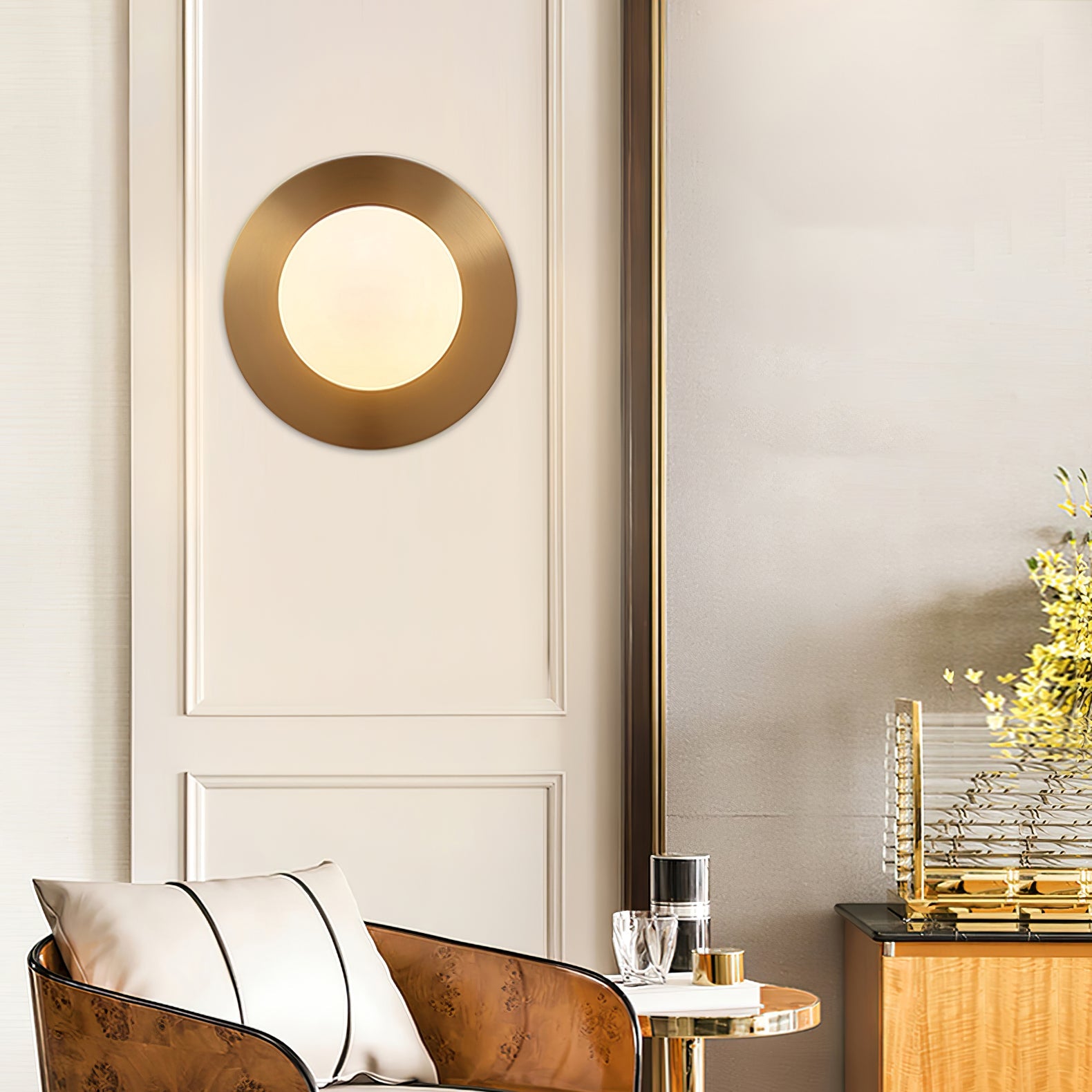 WOW Round Glass Art Wall Lamp