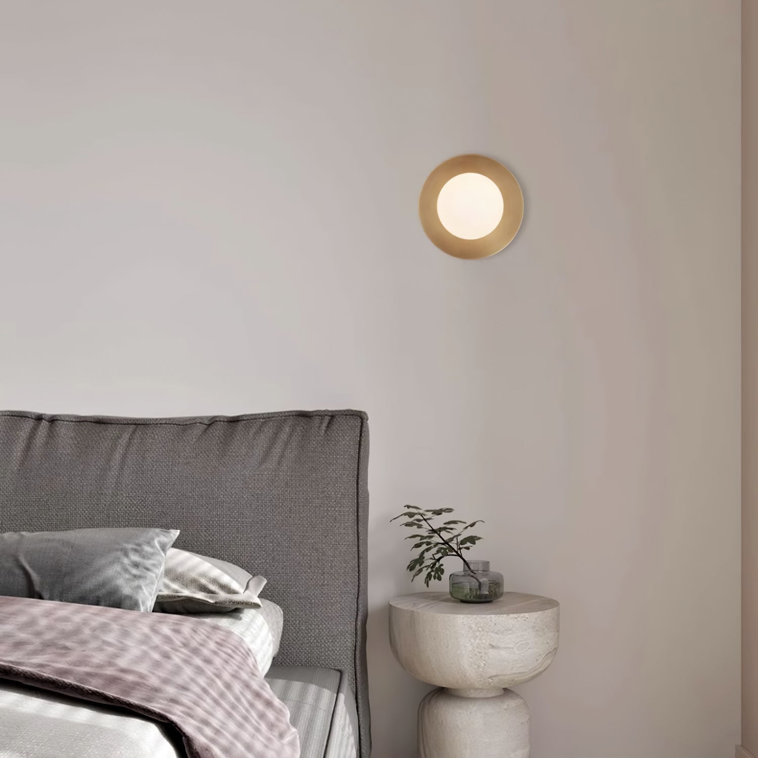 WOW Round Glass Art Wall Lamp