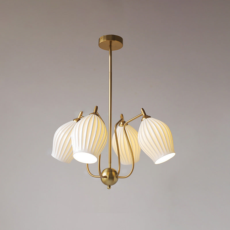 WOW Fluted Ceramic shaded Chandelier-wow2121