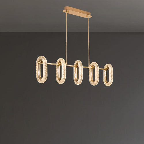 WOW Rose Gold Long Oval Chandelier-wow2402