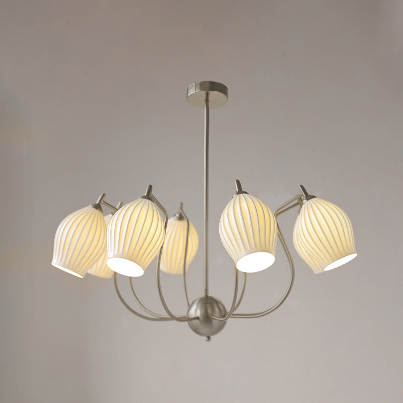 WOW Fluted Ceramic shaded Chandelier-wow2121