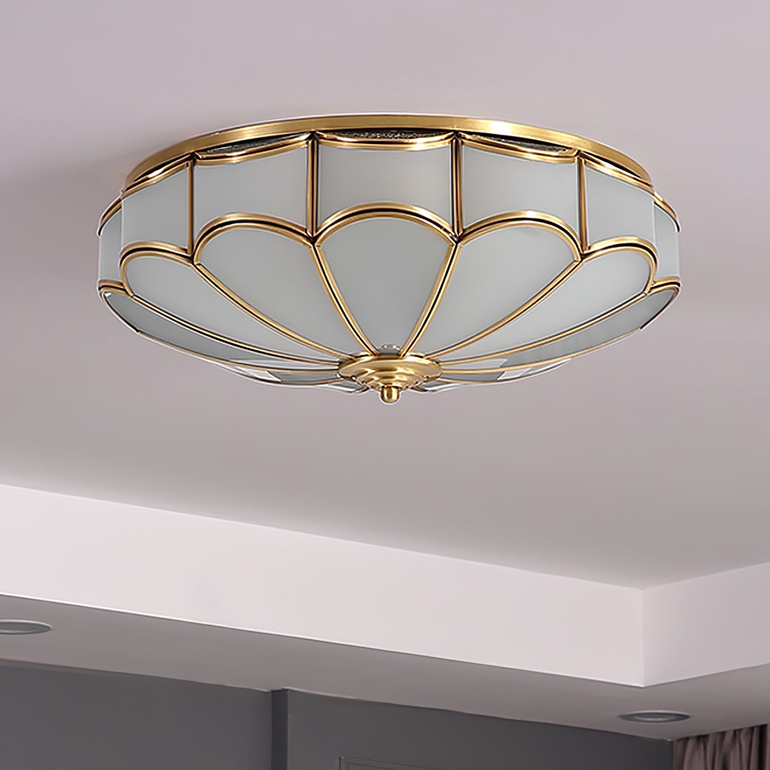 WOW Scalloped Flush Ceiling Light