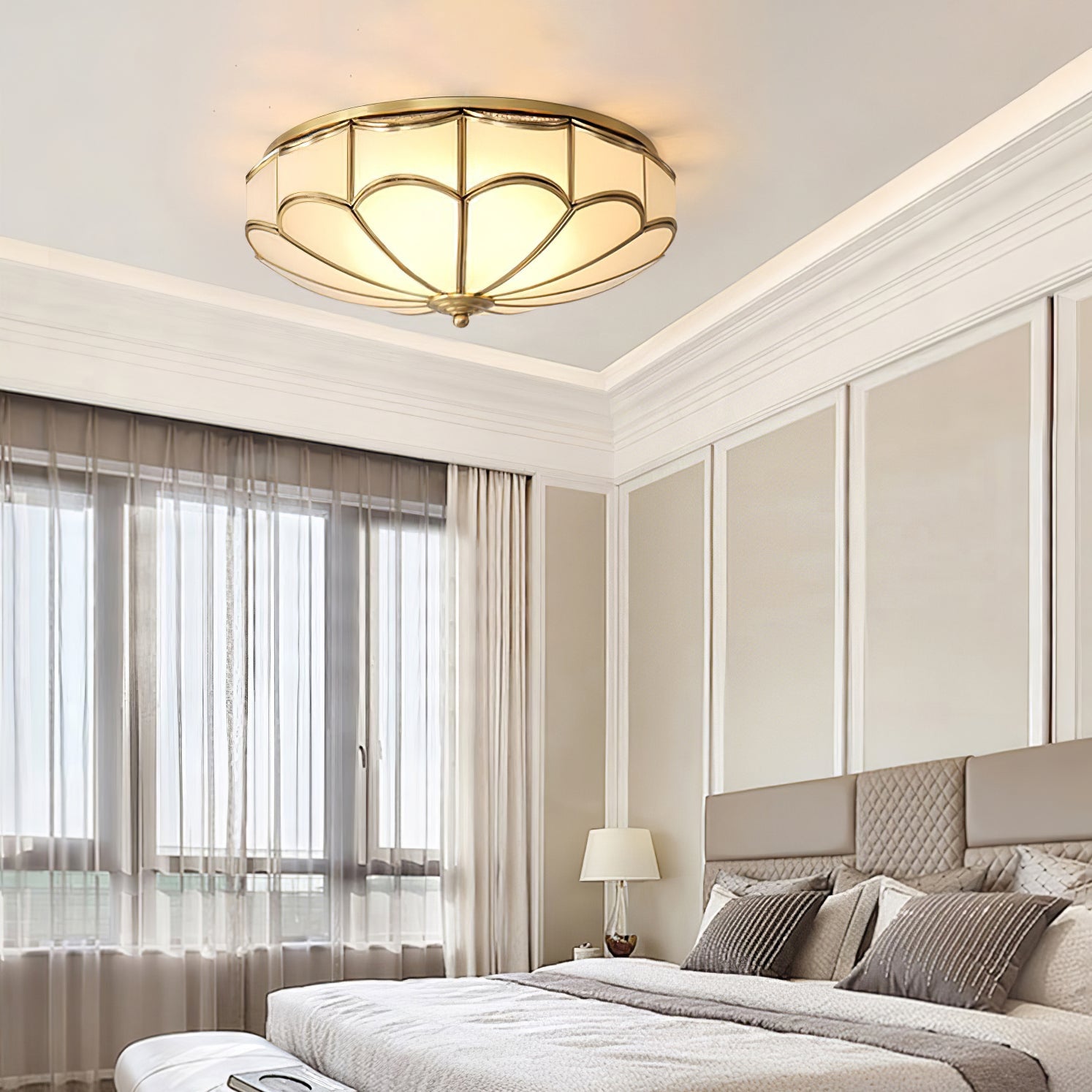 WOW Scalloped Flush Ceiling Light